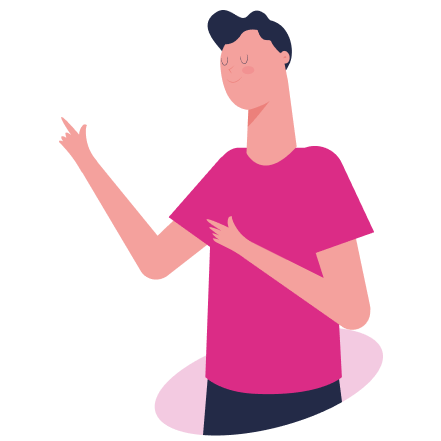 Silueta muže ukazujícího na sekci proč využít konzultaci od Quanti